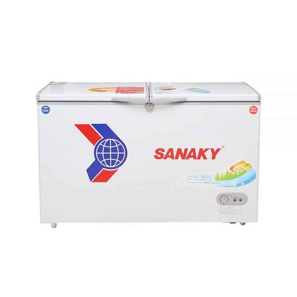 Tủ đông Sanaky VH-2599W1 thuộc dạng tủ đông nằm ngang, 2 ngăn gồm 1 ngăn đông và 1 ngăn mát