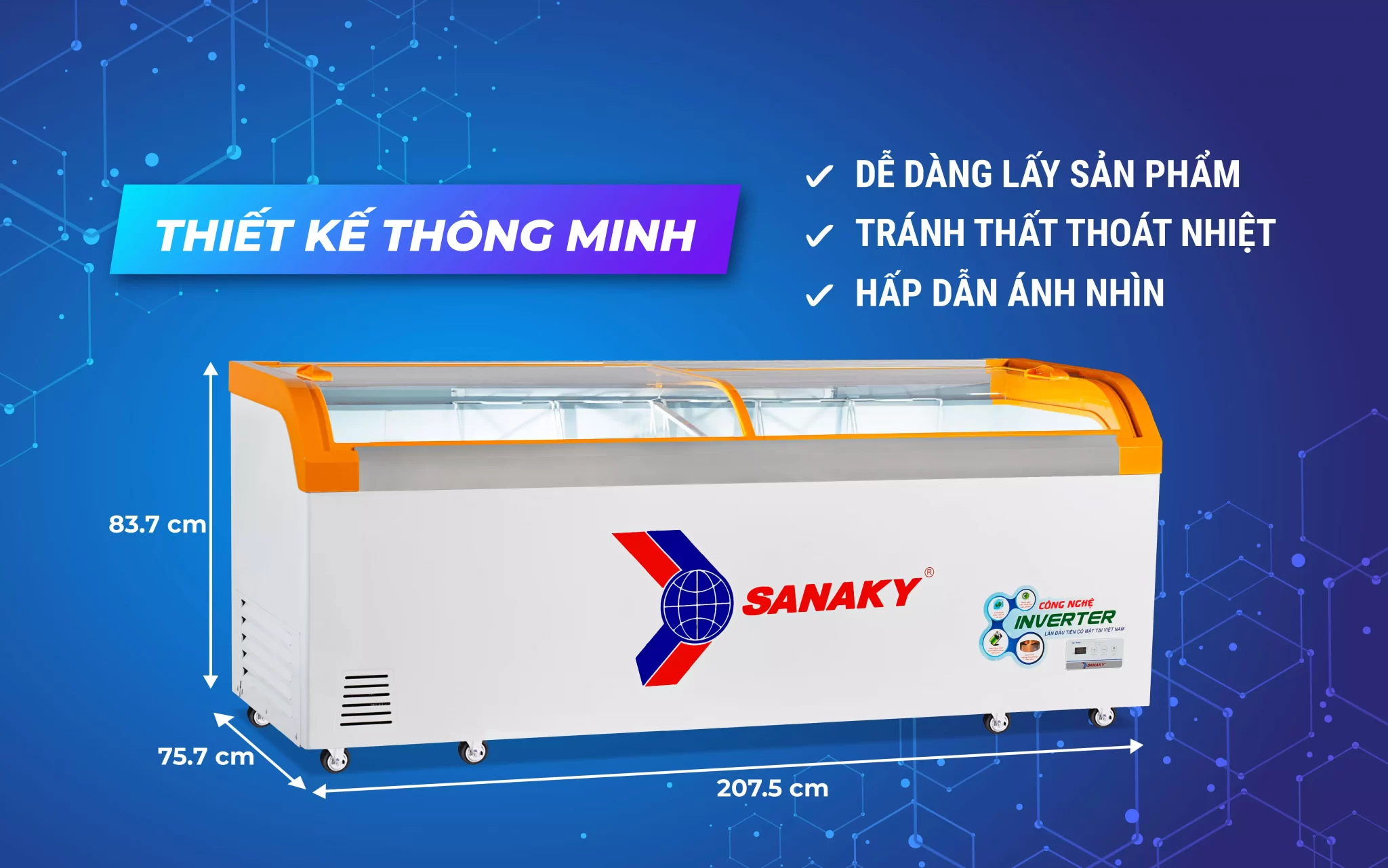 Tủ Đông Sanaky VH-1099K3A Inverter