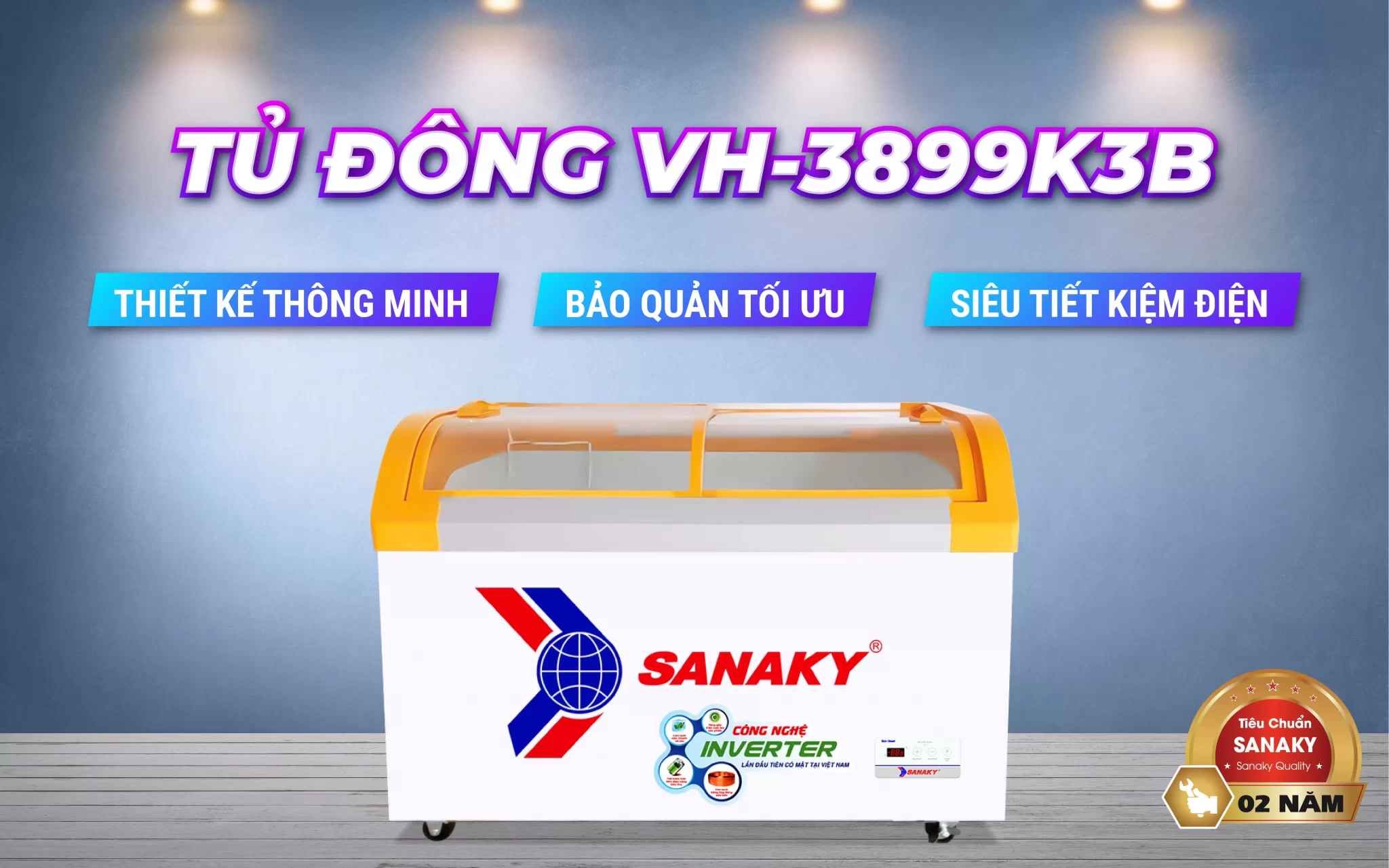 Tủ Đông Sanaky VH-3899K3B Inverter